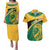 Jamaica Couples Matching Puletasi Dress and Hawaiian Shirt Jumieka Lion Mix African Pattern - Wonder Print Shop