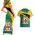 Jamaica Couples Matching Short Sleeve Bodycon Dress and Hawaiian Shirt Jumieka Lion Mix African Pattern - Wonder Print Shop