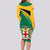 Jamaica Long Sleeve Bodycon Dress Jumieka Lion Mix African Pattern - Wonder Print Shop