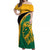 Jamaica Off Shoulder Maxi Dress Jumieka Lion Mix African Pattern - Wonder Print Shop