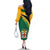 Jamaica Off The Shoulder Long Sleeve Dress Jumieka Lion Mix African Pattern - Wonder Print Shop