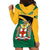 Personalised Jamaica Hoodie Dress Jumieka Lion Mix African Pattern - Wonder Print Shop