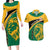 Jamaica Independence Day Couples Matching Long Sleeve Bodycon Dress and Hawaiian Shirt Jumieka Lion Mix African Pattern - Wonder Print Shop