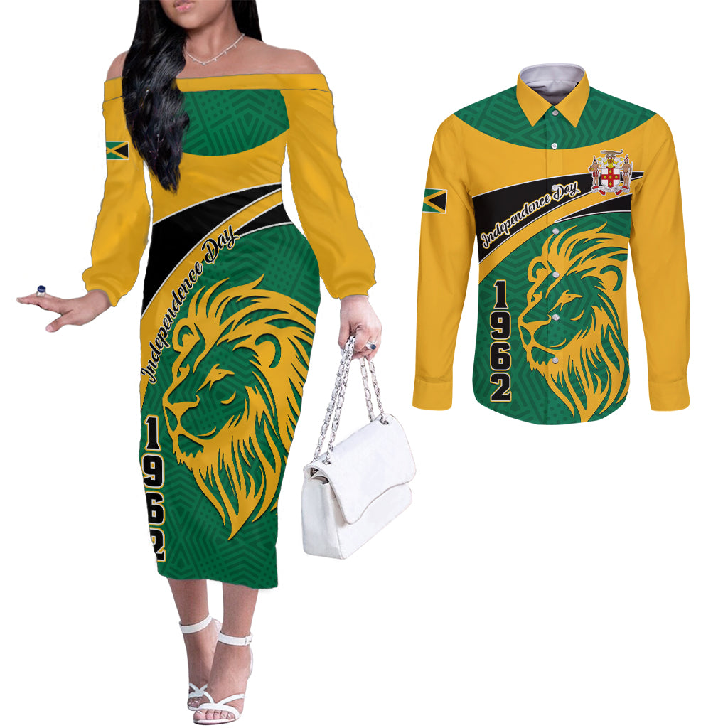 jamaica-independence-day-couples-matching-off-the-shoulder-long-sleeve-dress-and-long-sleeve-button-shirts-jumieka-lion-mix-african-pattern