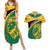 Jamaica Independence Day Couples Matching Summer Maxi Dress and Hawaiian Shirt Jumieka Lion Mix African Pattern - Wonder Print Shop