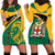 Jamaica Independence Day Hoodie Dress Jumieka Lion Mix African Pattern - Wonder Print Shop