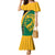 Jamaica Independence Day Mermaid Dress Jumieka Lion Mix African Pattern - Wonder Print Shop