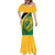 Jamaica Independence Day Mermaid Dress Jumieka Lion Mix African Pattern - Wonder Print Shop