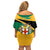 Jamaica Independence Day Off Shoulder Short Dress Jumieka Lion Mix African Pattern - Wonder Print Shop