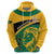 Personalised Jamaica Independence Day Hoodie Jumieka Lion Mix African Pattern - Wonder Print Shop