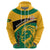 Personalised Jamaica Independence Day Hoodie Jumieka Lion Mix African Pattern - Wonder Print Shop