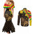 Enkutatash Ethiopia New Year Couples Matching Mermaid Dress and Long Sleeve Button Shirt Lion of Judah Adey Abeba Flower