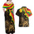 Enkutatash Ethiopia New Year Couples Matching Off Shoulder Maxi Dress and Hawaiian Shirt Lion of Judah Adey Abeba Flower