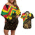 Enkutatash Ethiopia New Year Couples Matching Off Shoulder Short Dress and Hawaiian Shirt Lion of Judah Adey Abeba Flower