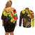 Enkutatash Ethiopia New Year Couples Matching Off Shoulder Short Dress and Long Sleeve Button Shirt Lion of Judah Adey Abeba Flower