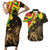 Enkutatash Ethiopia New Year Couples Matching Short Sleeve Bodycon Dress and Hawaiian Shirt Lion of Judah Adey Abeba Flower