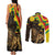 Enkutatash Ethiopia New Year Couples Matching Tank Maxi Dress and Long Sleeve Button Shirt Lion of Judah Adey Abeba Flower