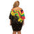 Enkutatash Ethiopia New Year Off Shoulder Short Dress Lion of Judah Adey Abeba Flower - Wonder Print Shop