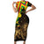 Enkutatash Ethiopia New Year Short Sleeve Bodycon Dress Lion of Judah Adey Abeba Flower