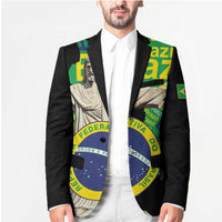 Personalized Brazil Christ the Redeemer Blazer Brasil Map Unique Stylized - Wonder Print Shop