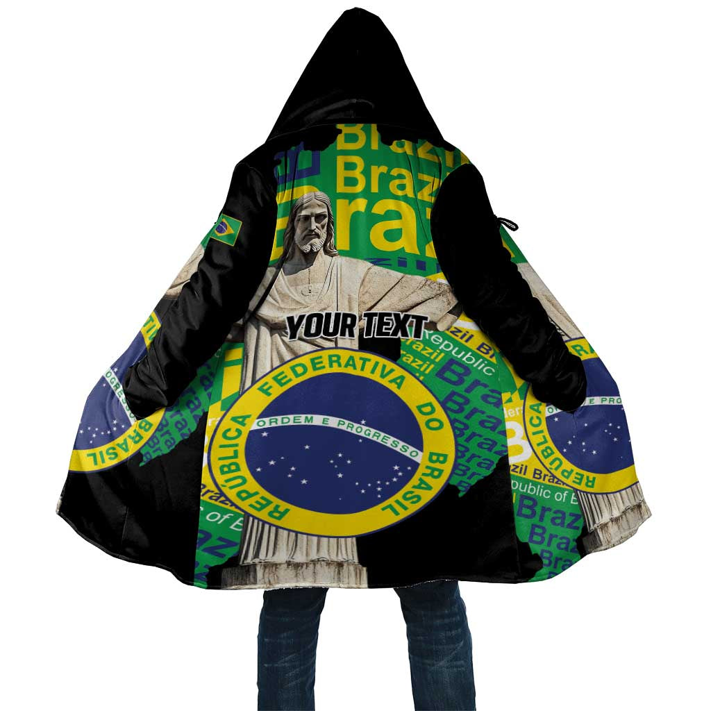 Personalized Brazil Christ the Redeemer Cloak Brasil Map Unique Stylized - Wonder Print Shop