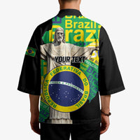 Personalized Brazil Christ the Redeemer Kimono Brasil Map Unique Stylized - Wonder Print Shop
