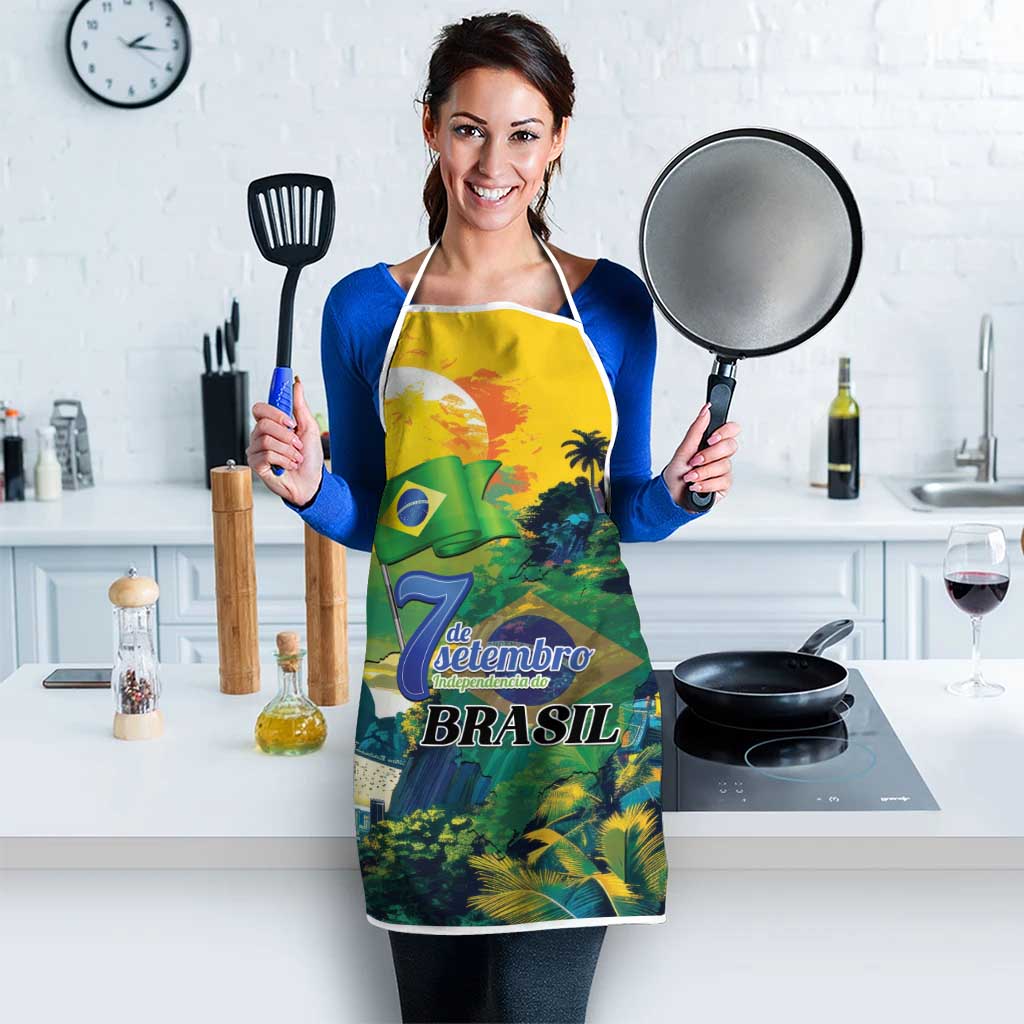 Brazil Sete de Setembro Apron Brasil Rio de Janeiro Art Style - Wonder Print Shop