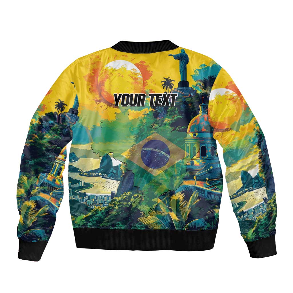 Personalized Brazil Sete de Setembro Bomber Jacket Brasil Rio de Janeiro Art Style - Wonder Print Shop