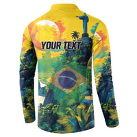 Personalized Brazil Sete de Setembro Button Sweatshirt Brasil Rio de Janeiro Art Style - Wonder Print Shop