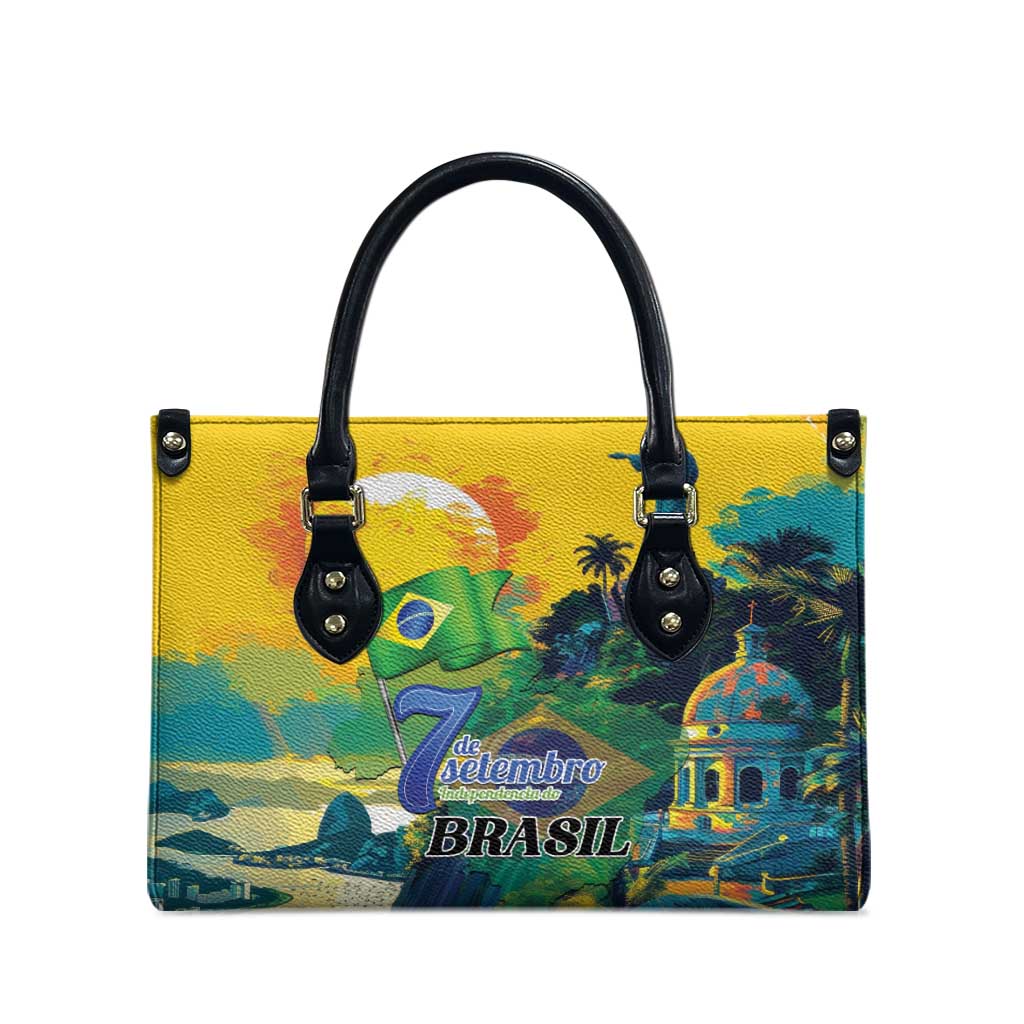 Brazil Sete de Setembro Leather Bag Brasil Rio de Janeiro Art Style - Wonder Print Shop