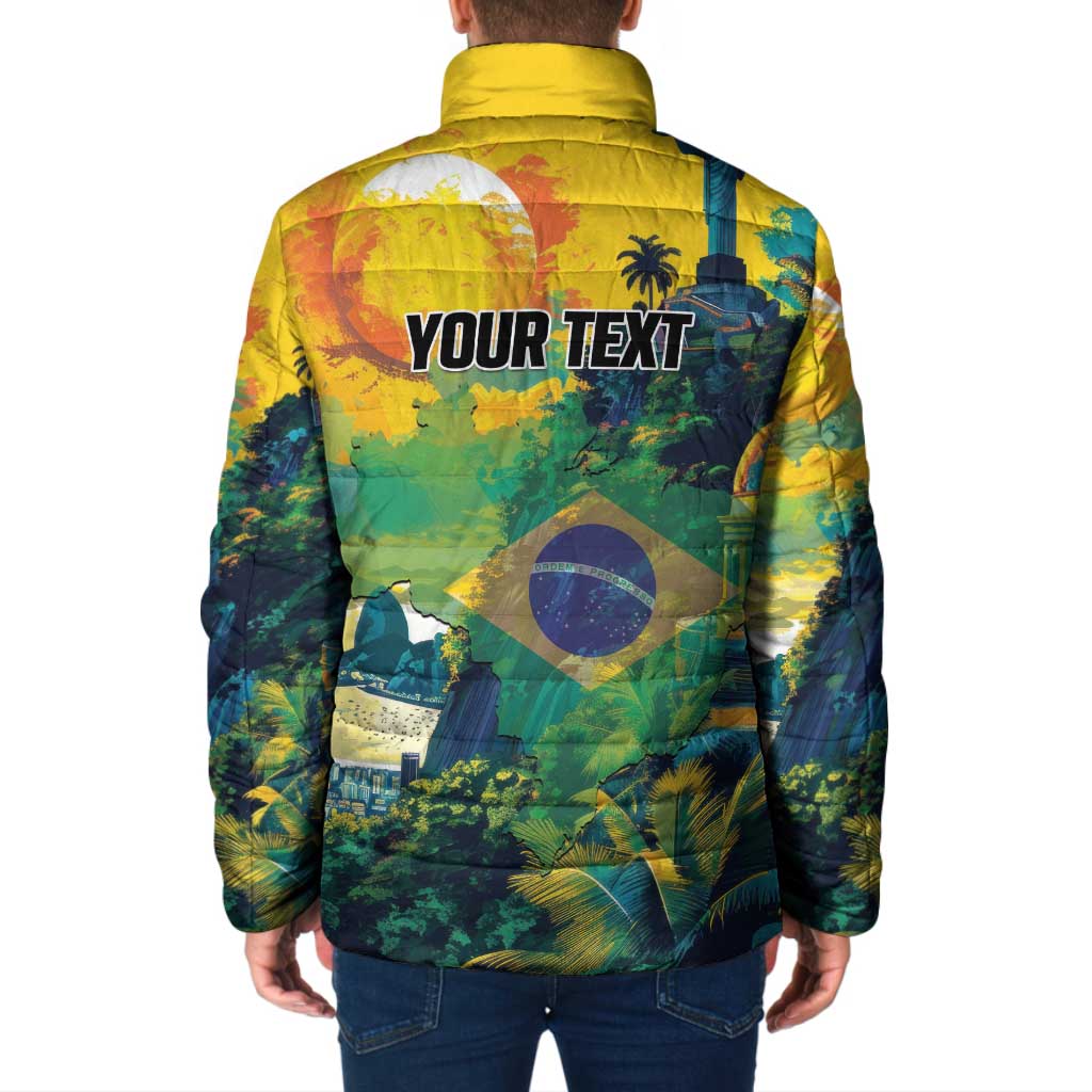 Personalized Brazil Sete de Setembro Padded Jacket Brasil Rio de Janeiro Art Style - Wonder Print Shop