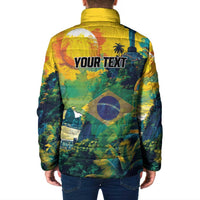 Personalized Brazil Sete de Setembro Padded Jacket Brasil Rio de Janeiro Art Style - Wonder Print Shop