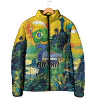 Personalized Brazil Sete de Setembro Padded Jacket Brasil Rio de Janeiro Art Style - Wonder Print Shop