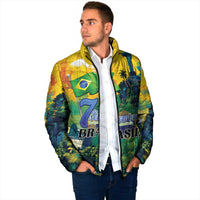 Personalized Brazil Sete de Setembro Padded Jacket Brasil Rio de Janeiro Art Style - Wonder Print Shop