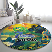 Brazil Sete de Setembro Round Carpet Brasil Rio de Janeiro Art Style - Wonder Print Shop