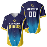 Custom St Lucia Kings Cricket Baseball Jersey Beinspired Come On - Wonder Print Shop