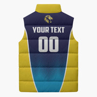 Custom St Lucia Kings Cricket Sleeveless Puffer Jacket Beinspired Come On - Wonder Print Shop