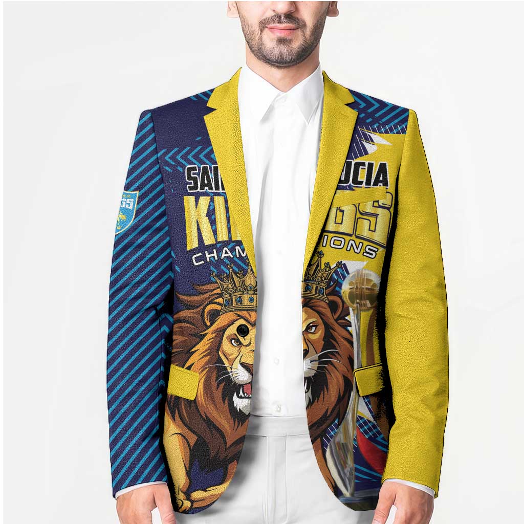 Custom Kings Saint Lucia Champions Cricket Blazer St Lucia Glory Awaits - Wonder Print Shop