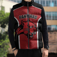 Panteras Guatemala Rugby Custom Sleeveless Puffer Jacket Siempre Fuertes Siempre Panteras - Wonder Print Shop