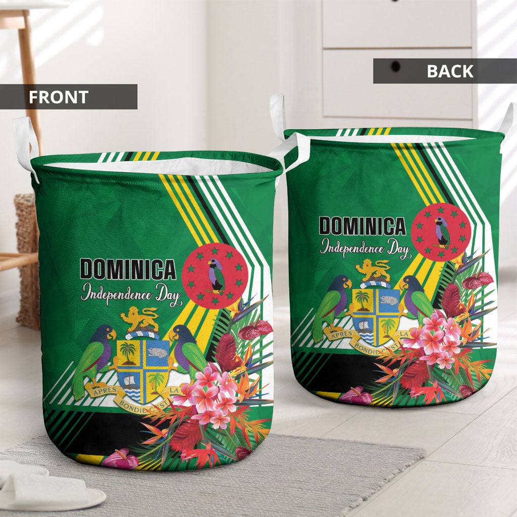 Dominica Independence Day Laundry Basket Tropical Bouquets
