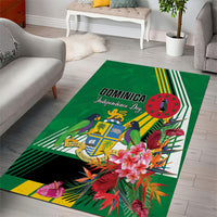 Dominica Independence Day Area Rug Tropical Bouquets