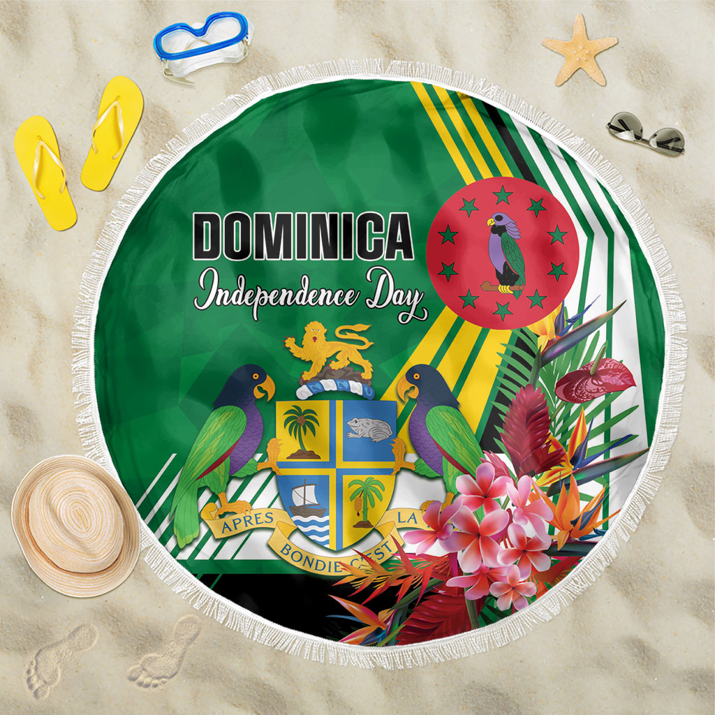 Dominica Independence Day Beach Blanket Tropical Bouquets