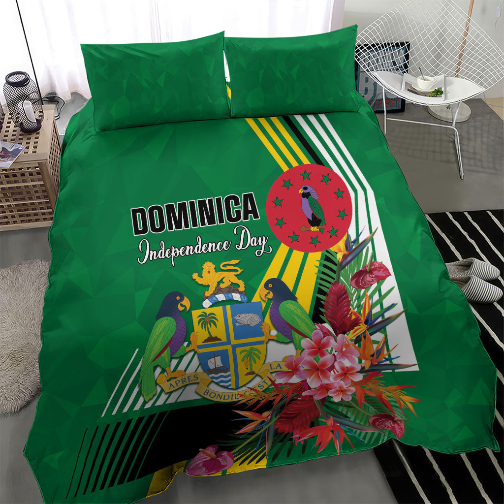 Dominica Independence Day Bedding Set Tropical Bouquets