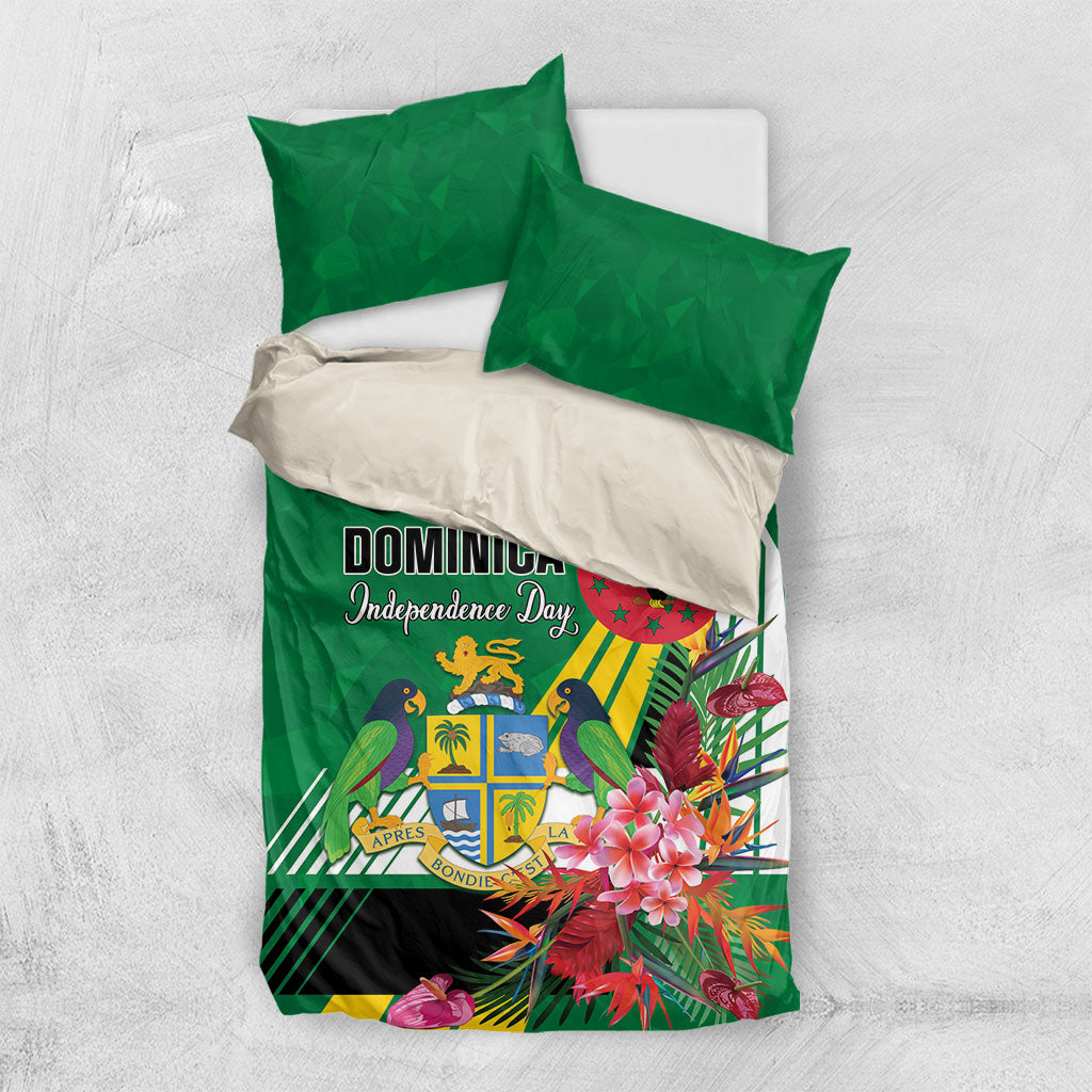 Dominica Independence Day Bedding Set Tropical Bouquets