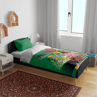 Dominica Independence Day Bedding Set Tropical Bouquets