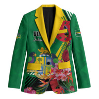 Personalized Dominica Independence Day Blazer Tropical Bouquets