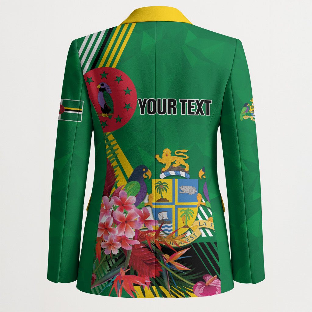 Personalized Dominica Independence Day Blazer Tropical Bouquets