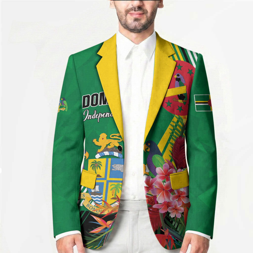 Personalized Dominica Independence Day Blazer Tropical Bouquets