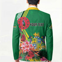 Personalized Dominica Independence Day Blazer Tropical Bouquets