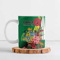 Personalized Dominica Independence Day Ceramic Mug Tropical Bouquets